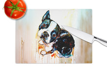 Load image into Gallery viewer, Boston Terrier The Look Glass Cutting Boards – Durable, Decorative Kitchen Art