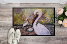 Load image into Gallery viewer, Three Pelicans on a Pier Doormat-24x36 Indoor / Outdoor Rug | Made in USA