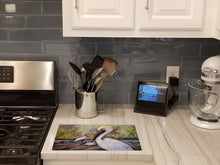 Load image into Gallery viewer, Three Pelicans on a Pier Glass Cutting Boards – Durable, Decorative Kitchen Art