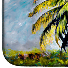 Load image into Gallery viewer, Tropical Breeze Palm Trees Dish Drying Mat – Absorbent, Artistic Kitchen Essentials