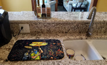Load image into Gallery viewer, Turn Up The Heat Mardi Gras Dish Drying Mat – Absorbent, Artistic Kitchen Essentials