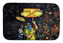 Load image into Gallery viewer, Turn Up The Heat Mardi Gras Dish Drying Mat – Absorbent, Artistic Kitchen Essentials