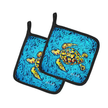 Load image into Gallery viewer, Turtle Drive Pot Holders - Set of 2 Decorative Kitchen Helpers | Made in the USA