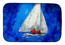 Load image into Gallery viewer, Twos Company Sailboat Dish Drying Mat – Absorbent, Artistic Kitchen Essentials