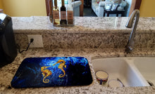 Load image into Gallery viewer, Seahorses Two To Tango Dish Drying Mat – Absorbent, Artistic Kitchen Essentials