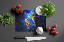 Load image into Gallery viewer, Seahorses Two To Tango Glass Cutting Boards – Durable, Decorative Kitchen Art