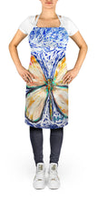 Load image into Gallery viewer, Butterfly Violet Tip Apron – Artist-Designed Kitchen, BBQ &amp; Craft Apron