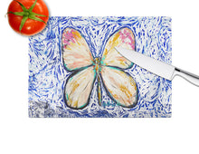 Load image into Gallery viewer, Butterfly Violet Tip Glass Cutting Boards – Durable, Decorative Kitchen Art