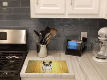 Load image into Gallery viewer, Boston Terrier Walker Two Glass Cutting Boards – Durable, Decorative Kitchen Art