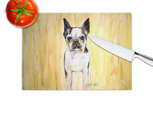 Load image into Gallery viewer, Boston Terrier Walker Two Glass Cutting Boards – Durable, Decorative Kitchen Art