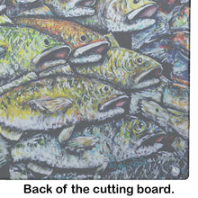 Load image into Gallery viewer, Wanna Be Fishin Glass Cutting Boards – Durable, Decorative Kitchen Art