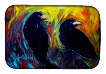 Load image into Gallery viewer, What Was That Black Crows Dish Drying Mat – Absorbent, Artistic Kitchen Essentials