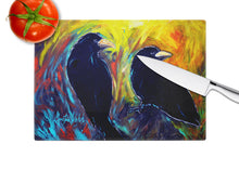 Load image into Gallery viewer, What Was That Black Crows Glass Cutting Boards – Durable, Decorative Kitchen Art