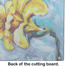 Load image into Gallery viewer, Yellow Daffy Daffodils Glass Cutting Boards – Durable, Decorative Kitchen Art