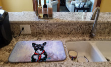 Load image into Gallery viewer, Boston Terrier Ziggy Dish Drying Mat – Absorbent, Artistic Kitchen Essentials