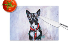 Load image into Gallery viewer, Boston Terrier Ziggy Glass Cutting Boards – Durable, Decorative Kitchen Art
