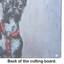 Load image into Gallery viewer, Boston Terrier Ziggy Glass Cutting Boards – Durable, Decorative Kitchen Art