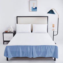 Load image into Gallery viewer, Tache Satin Blue Lustrous Sweet Victorian Tailored Platform 14" Bed Skirt Dust Ruffle (MZ002)