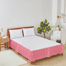 Load image into Gallery viewer, Tache Satin Pink Lustrous Sweet Victorian Tailored Platform 14" Bed Skirt Dust Ruffle (MZ002)
