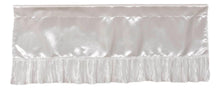 Load image into Gallery viewer, Tache Satin Ruffle Sweet Victorian Window Curtain Tailored Valance 18x52" White (MZ002)