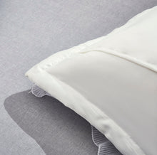 Load image into Gallery viewer, Tache Satin Ruffle Pearl White Ivory Sweet Victorian Euro Sham (MZ002W)