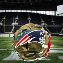 Load image into Gallery viewer, Mac Jones New England Patriots Autographed Authentic Camo Football Helmet