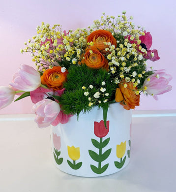 Tulip Fever Ice Bucket Style Vase