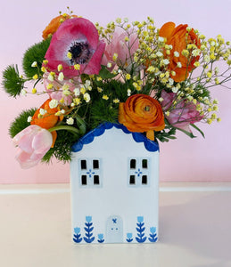 Tulip Fever Scalloped House Vase/Container