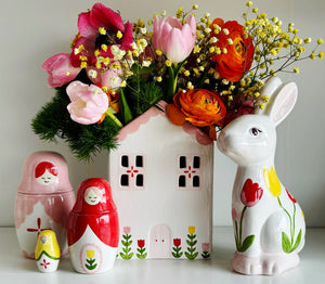 Tulip Fever Scalloped House Vase/Container