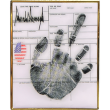 Load image into Gallery viewer, GL12-005 President Donald J. Trump MAGA Arrest Fingerprint Card Challenge Coin