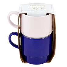 Load image into Gallery viewer, Make A Wish Birthday Stackable Ceramic Coffee/Tea Mugs | Set of 2 | Gift for Her