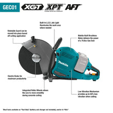 Load image into Gallery viewer, Makita GEC01PL 80V XGT Brushless 14" Power Cutter Kit