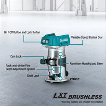 Load image into Gallery viewer, Makita XTR01Z 18V LXT Lithium-Ion Cordless Router (Tool Only)