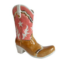 Load image into Gallery viewer, Two Tone Cowboy Boot Vase