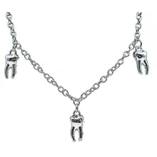 Load image into Gallery viewer, Man-Repeller Teeth Necklace in Silver
