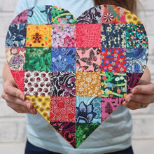 Load image into Gallery viewer, Fabric-Faced Pallet Hearts