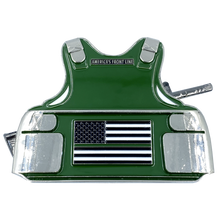 Load image into Gallery viewer, BL14-013 MILITARY POLICE MP MARINES M4 Body Armor 3D self standing Police Challenge Coin MARINE CORPS Thin Green Line