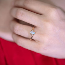 Load image into Gallery viewer, Marquise Cut Australian Solid Opal &amp; Diamond Ring 18K Yellow Gold