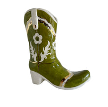 Load image into Gallery viewer, Single Tone Monogrammed Cowboy Boot Vase
