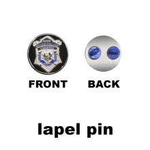 Load image into Gallery viewer, BL18-004 Massachusetts State Police Mass Trooper MSP Challenge Coin Wine Bottle Stopper with Lapel Pin
