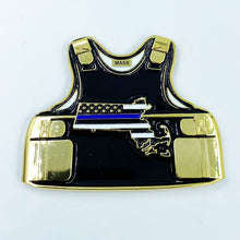 Load image into Gallery viewer, CL-AA Massachusetts Probation LEO Thin Blue Line Police Body Armor State Flag Challenge Coins