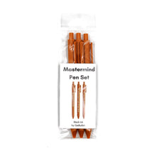 Load image into Gallery viewer, Mastermind Pen Set 🏆 | Gel Click Pen Gift Set | 3 Pens in Caramel