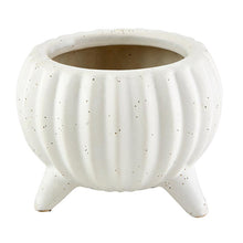 Load image into Gallery viewer, Matte Dot Cream Planter with Legs | Decorative Ceramic Plant Pot | 4"  x 3.5"