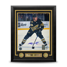 Load image into Gallery viewer, Matthew Poitras in Action Boston Bruins Autographed 16" x 20" Framed Hockey Photo