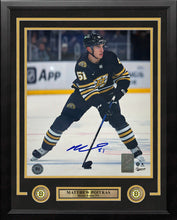 Load image into Gallery viewer, Matthew Poitras in Action Boston Bruins Autographed 16" x 20" Framed Hockey Photo