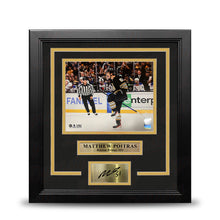 Load image into Gallery viewer, Matthew Poitras Celebration Boston Bruins 11" x 14" Framed Hockey Photo with Engraved Autograph