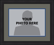 Load image into Gallery viewer, MLB Baseball Photo Picture Frame Kit - Toronto Blue Jays (Gray Matting, Blue Trim)