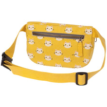 Load image into Gallery viewer, Meow Meow Cats Cotton Hip Bag Adjustable Strap | Yellow Waist Belt Fanny Pack