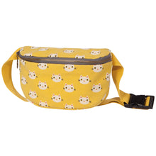 Load image into Gallery viewer, Meow Meow Cats Cotton Hip Bag Adjustable Strap | Yellow Waist Belt Fanny Pack