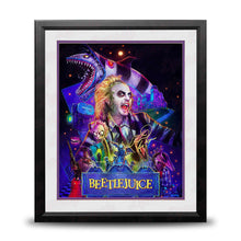Load image into Gallery viewer, Michael Keaton Framed Autographed 16x20 Photo Collage "Beetlejuice"